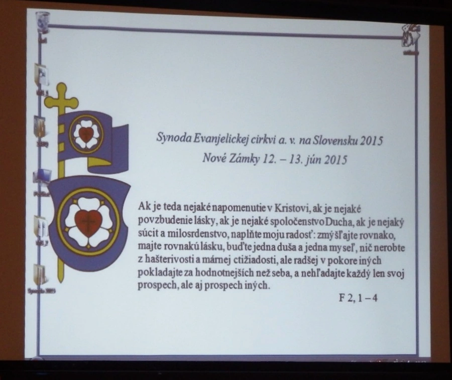 Synod of the ECAC in Slovakia 2015 was held in Nové Zámky